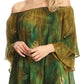 Sakkas Alania Watercolor Tie Dye Double Bell Sleeve Raglan Blouse