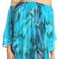 Sakkas Alania Watercolor Tie Dye Double Bell Sleeve Raglan Blouse