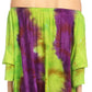 Sakkas Alania Watercolor Tie Dye Double Bell Sleeve Raglan Blouse