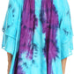 Sakkas Alania Watercolor Tie Dye Double Bell Sleeve Raglan Blouse