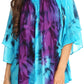 Sakkas Alania Watercolor Tie Dye Double Bell Sleeve Raglan Blouse