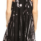 Sakkas Priya Sleeveless Tie Dye Handkerchief Hem Tunic with Smocked Racerback