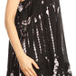 Sakkas Priya Sleeveless Tie Dye Handkerchief Hem Tunic with Smocked Racerback