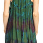 Sakkas Priya Sleeveless Tie Dye Handkerchief Hem Tunic with Smocked Racerback