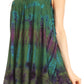 Sakkas Priya Sleeveless Tie Dye Handkerchief Hem Tunic with Smocked Racerback