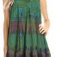 Sakkas Priya Sleeveless Tie Dye Handkerchief Hem Tunic with Smocked Racerback