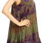 Sakkas Priya Sleeveless Tie Dye Handkerchief Hem Tunic with Smocked Racerback
