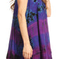 Sakkas Priya Sleeveless Tie Dye Handkerchief Hem Tunic with Smocked Racerback