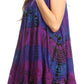 Sakkas Priya Sleeveless Tie Dye Handkerchief Hem Tunic with Smocked Racerback