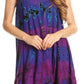 Sakkas Priya Sleeveless Tie Dye Handkerchief Hem Tunic with Smocked Racerback