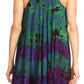 Sakkas Priya Sleeveless Tie Dye Handkerchief Hem Tunic with Smocked Racerback