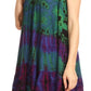 Sakkas Priya Sleeveless Tie Dye Handkerchief Hem Tunic with Smocked Racerback