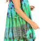 Sakkas Priya Sleeveless Tie Dye Handkerchief Hem Tunic with Smocked Racerback