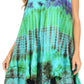 Sakkas Priya Sleeveless Tie Dye Handkerchief Hem Tunic with Smocked Racerback