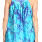 Sakkas Emilia Tie-dye Summer V neck Tank Top Sleeveless Relax Fit Casual