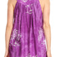 Sakkas Emilia Tie-dye Summer V neck Tank Top Sleeveless Relax Fit Casual