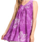 Sakkas Emilia Tie-dye Summer V neck Tank Top Sleeveless Relax Fit Casual