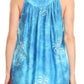 Sakkas Emilia Tie-dye Summer V neck Tank Top Sleeveless Relax Fit Casual