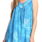 Sakkas Emilia Tie-dye Summer V neck Tank Top Sleeveless Relax Fit Casual