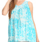 Sakkas Donata Summer Casual Tank Top V-neck Sleeveless Tie-dye with Batik