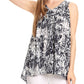 Sakkas Donata Summer Casual Tank Top V-neck Sleeveless Tie-dye with Batik