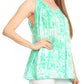 Sakkas Donata Summer Casual Tank Top V-neck Sleeveless Tie-dye with Batik
