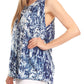 Sakkas Donata Summer Casual Tank Top V-neck Sleeveless Tie-dye with Batik