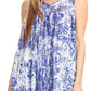 Sakkas Donata Summer Casual Tank Top V-neck Sleeveless Tie-dye with Batik