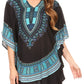 Sakkas Alba Tribal Circle Cover-up Tunic Vibrant Colors Relaxed