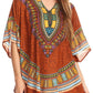 Sakkas Alba Tribal Circle Cover-up Tunic Vibrant Colors Relaxed