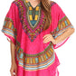 Sakkas Alba Tribal Circle Cover-up Tunic Vibrant Colors Relaxed
