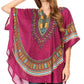 Sakkas Alba Tribal Circle Cover-up Tunic Vibrant Colors Relaxed
