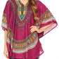 Sakkas Alba Tribal Circle Cover-up Tunic Vibrant Colors Relaxed
