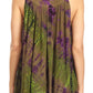 Sakkas Sana Tie Dye Sleeveless Embroidered V-Neck Tank Tunic Top Blouse / Cover Up