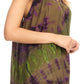 Sakkas Sana Tie Dye Sleeveless Embroidered V-Neck Tank Tunic Top Blouse / Cover Up