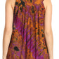 Sakkas Sana Tie Dye Sleeveless Embroidered V-Neck Tank Tunic Top Blouse / Cover Up