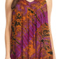 Sakkas Sana Tie Dye Sleeveless Embroidered V-Neck Tank Tunic Top Blouse / Cover Up