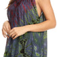 Sakkas Sana Tie Dye Sleeveless Embroidered V-Neck Tank Tunic Top Blouse / Cover Up