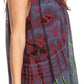Sakkas Sana Tie Dye Sleeveless Embroidered V-Neck Tank Tunic Top Blouse / Cover Up