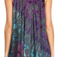 Sakkas Sana Tie Dye Sleeveless Embroidered V-Neck Tank Tunic Top Blouse / Cover Up