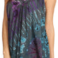 Sakkas Sana Tie Dye Sleeveless Embroidered V-Neck Tank Tunic Top Blouse / Cover Up