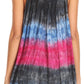 Sakkas Renee Dip Dye Floral Print Tank with Sequins and Embroidery