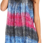 Sakkas Renee Dip Dye Floral Print Tank with Sequins and Embroidery