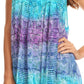 Sakkas Renee Dip Dye Floral Print Tank with Sequins and Embroidery