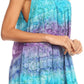 Sakkas Renee Dip Dye Floral Print Tank with Sequins and Embroidery