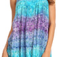 Sakkas Renee Dip Dye Floral Print Tank with Sequins and Embroidery