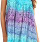 Sakkas Renee Dip Dye Floral Print Tank with Sequins and Embroidery