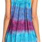 Sakkas Renee Dip Dye Floral Print Tank with Sequins and Embroidery
