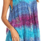 Sakkas Renee Dip Dye Floral Print Tank with Sequins and Embroidery