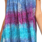 Sakkas Renee Dip Dye Floral Print Tank with Sequins and Embroidery